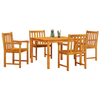 Hage Spisegruppe 5 pcs Brun Massivt akasietre