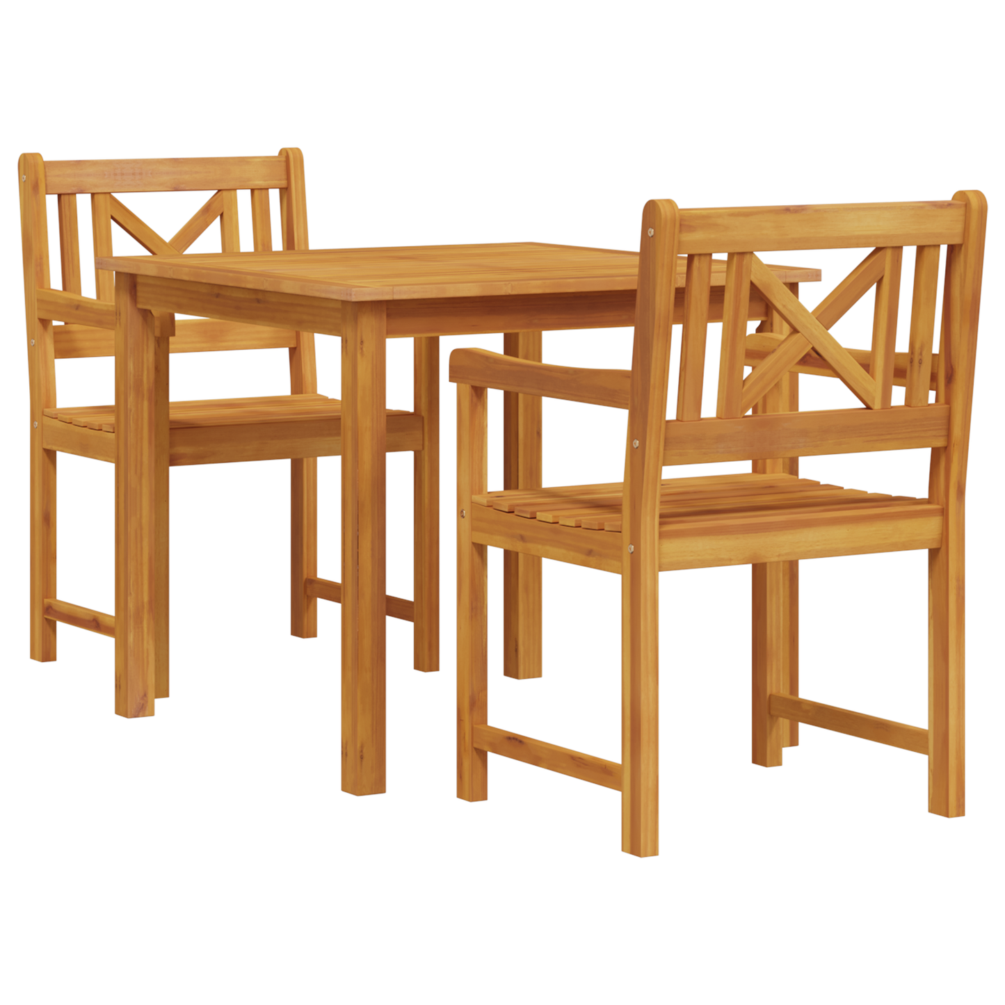 Hage Spisegruppe 3 pcs Brun Massivt akasietre