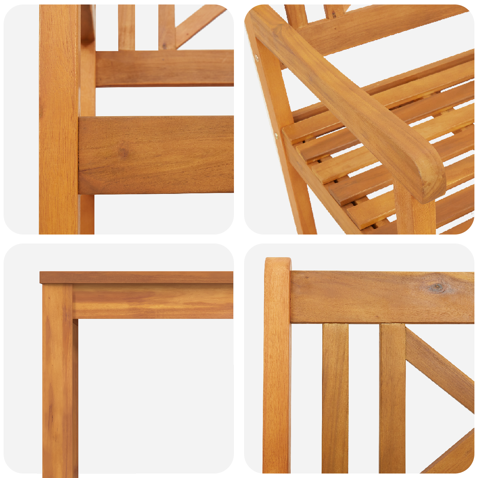 Hage Spisegruppe 3 pcs Brun Massivt akasietre