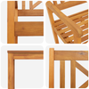 Hage Spisegruppe 3 pcs Brun Massivt akasietre