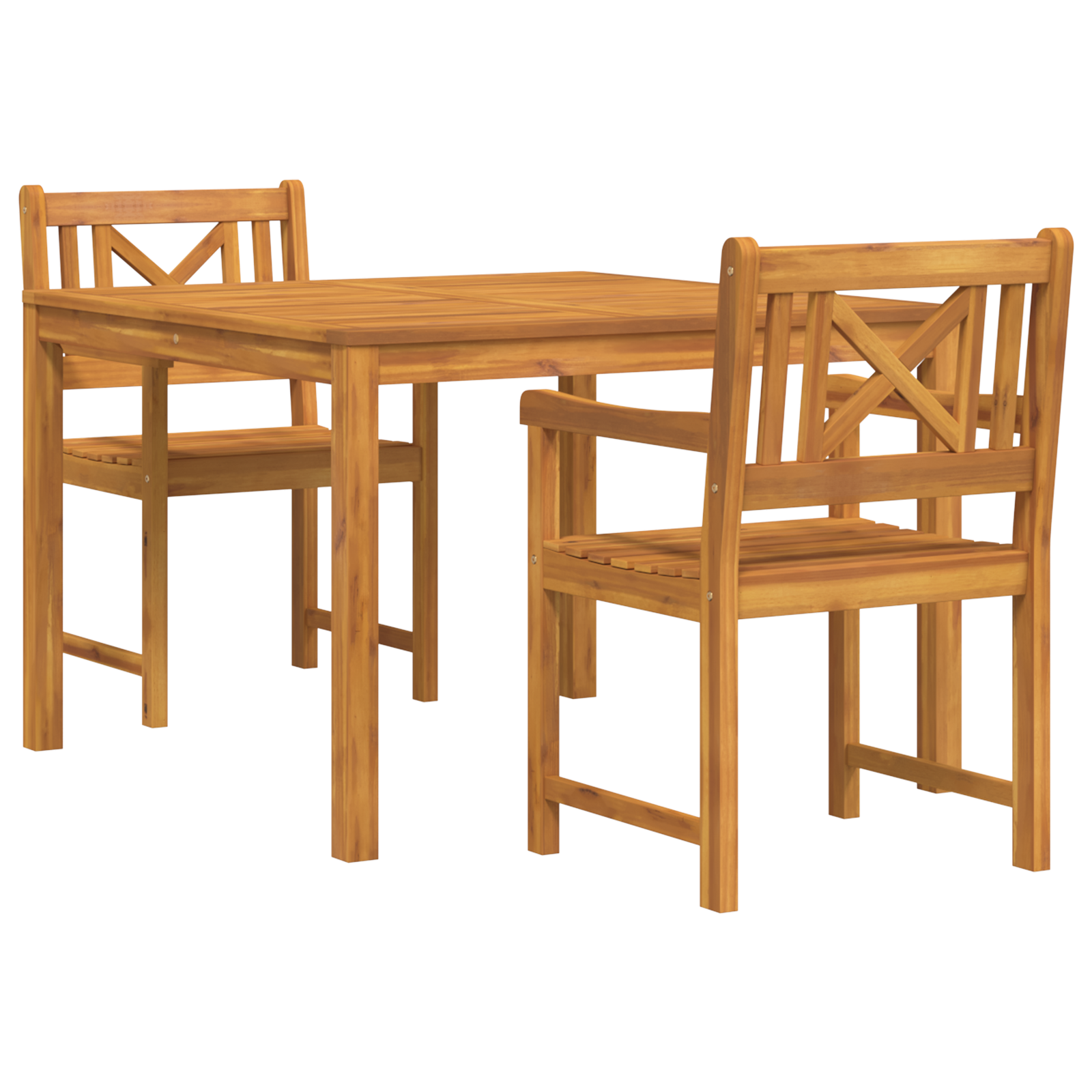 Hage Spisegruppe 3 pcs Brun Massivt akasietre
