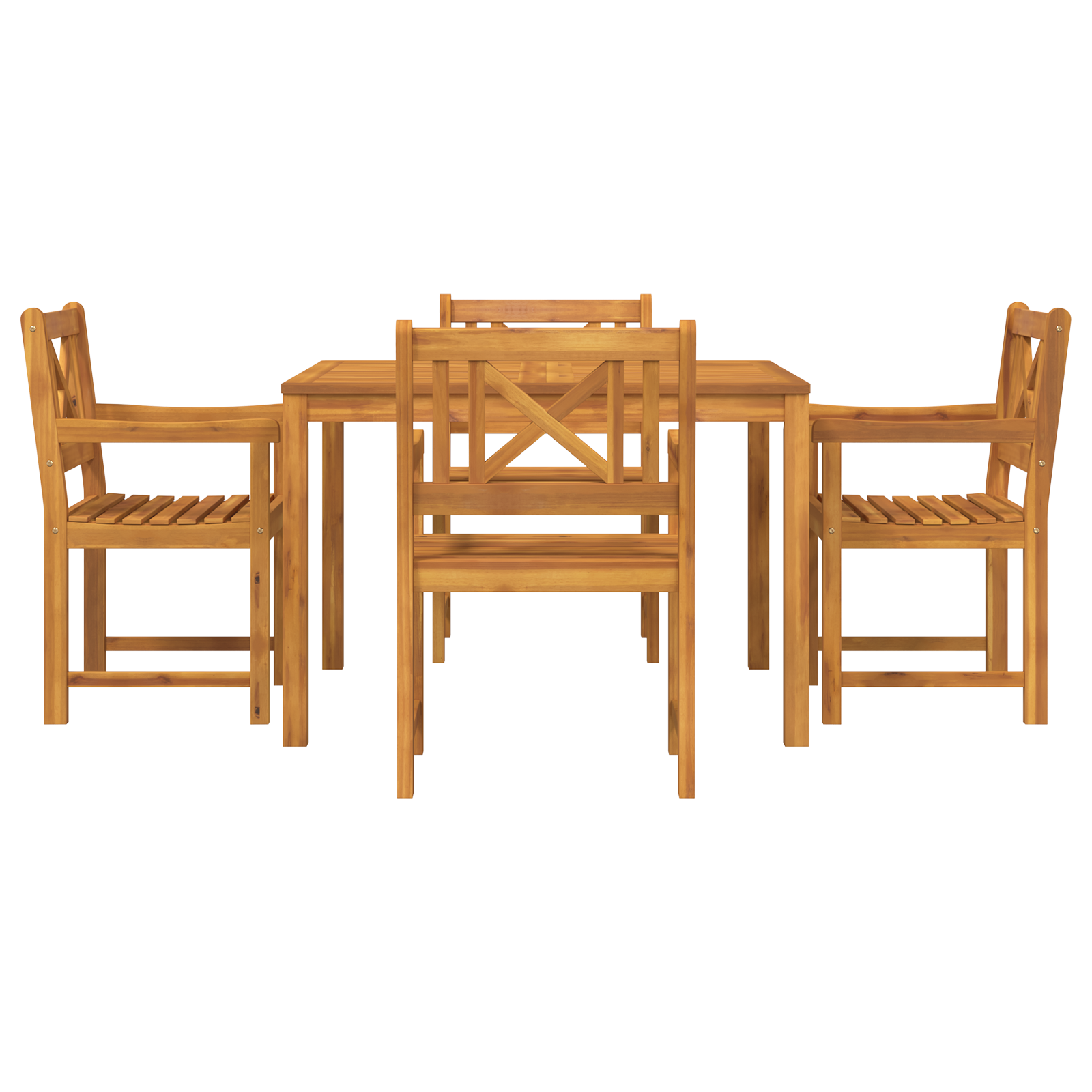 Hage Spisegruppe 5 pcs Brun Massivt akasietre