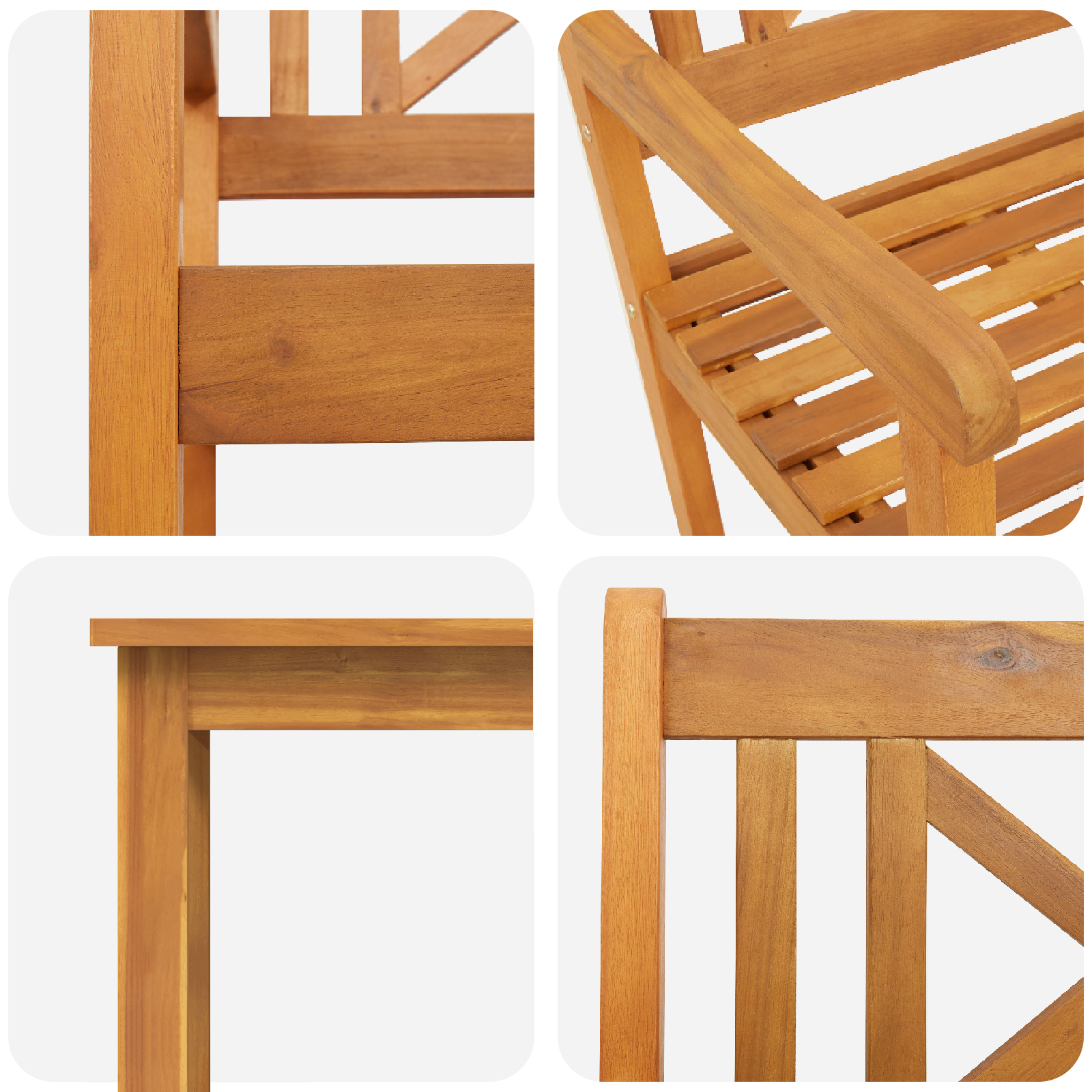 Hage Spisegruppe 7 pcs Brun heltre akasie