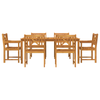 Hage Spisegruppe 7 pcs Brun heltre akasie