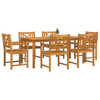 Hage Spisegruppe 7 pcs Brun heltre akasie