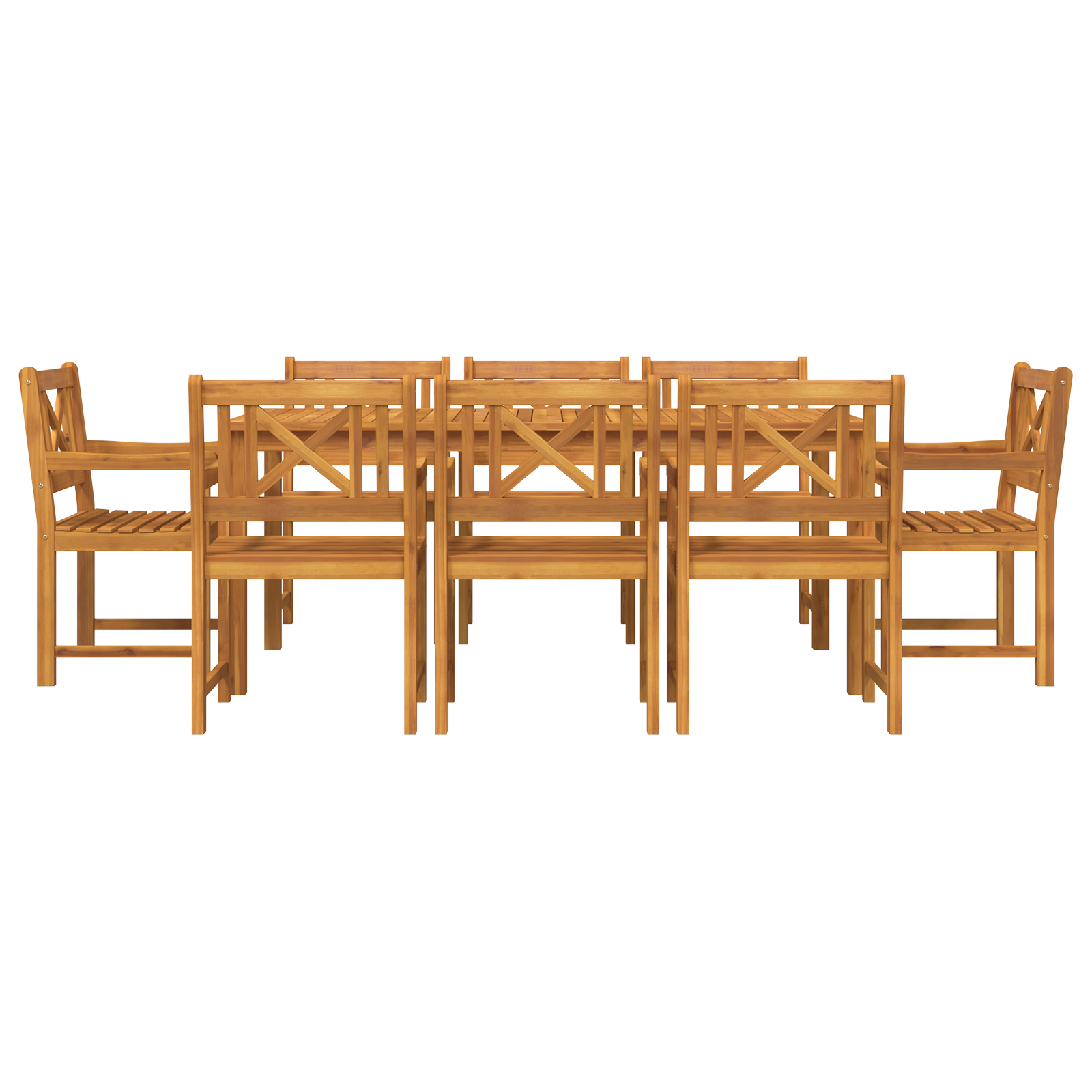Hage Spisegruppe 9 pcs Brun heltre akasie
