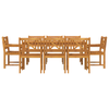 Hage Spisegruppe 9 pcs Brun heltre akasie
