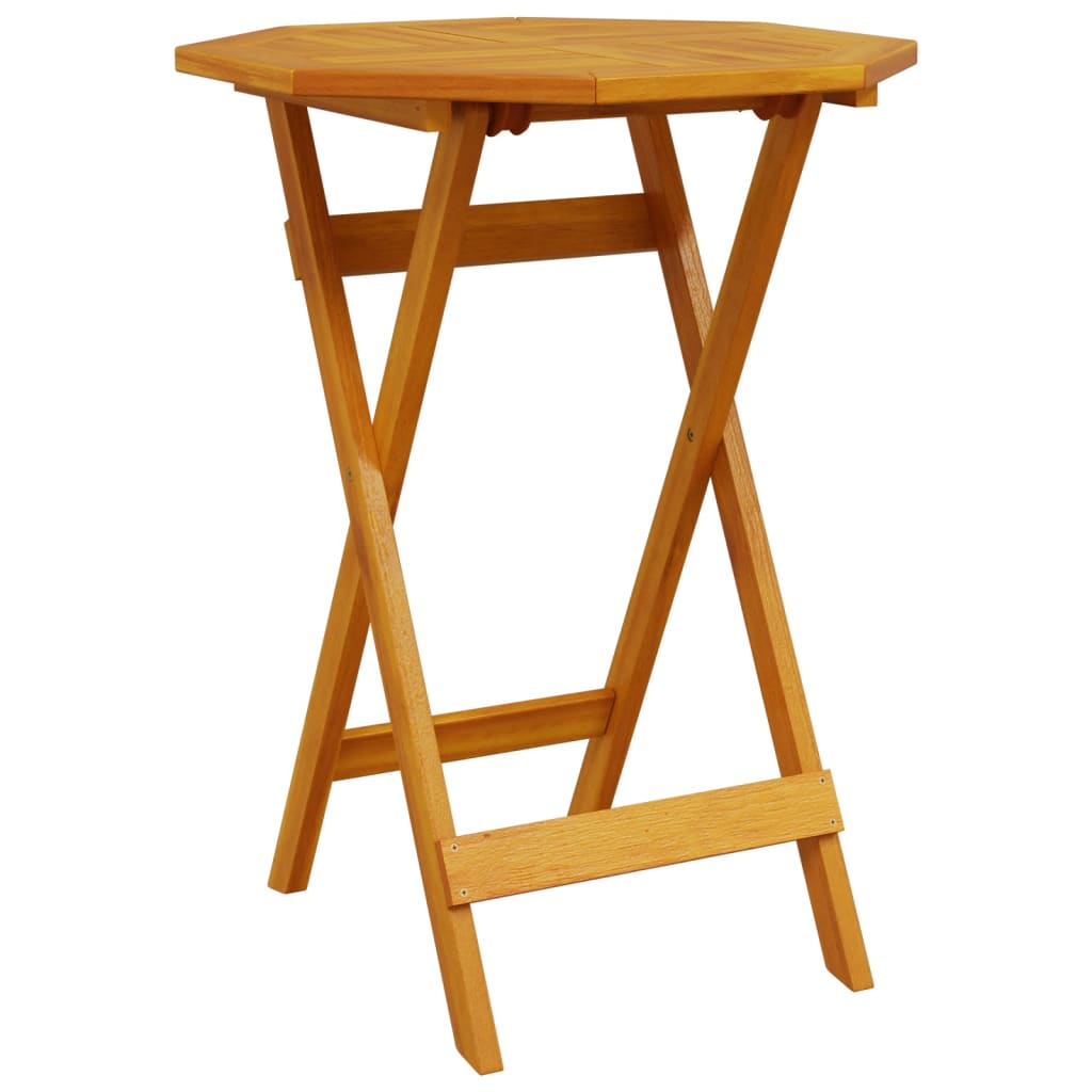 Sammenleggbart Bistrosett 3 pcs Brun heltre akasie