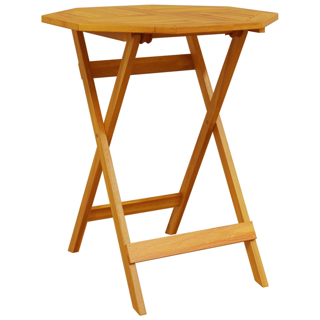 Sammenleggbart Bistrosett 3 pcs Brun heltre akasie