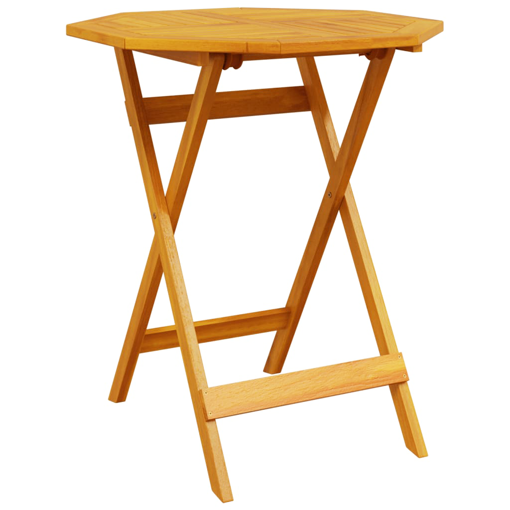Sammenleggbart Bistrosett 3 pcs Brun heltre akasie