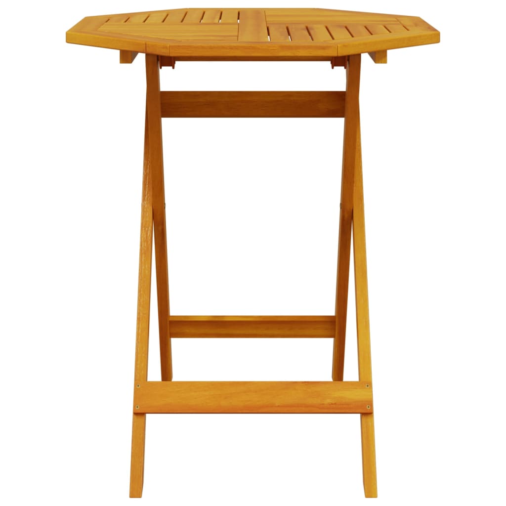 Sammenleggbart Bistrosett 3 pcs Brun heltre akasie