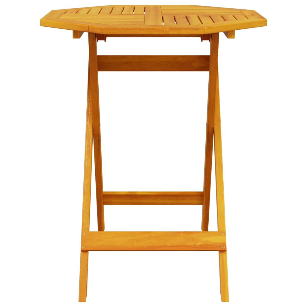 Sammenleggbart Bistrosett 3 pcs Brun heltre akasie