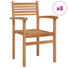 Hage stabelstoler 8 pcs Brun 55.5 x 55.5 x 90 cm Heltre teak