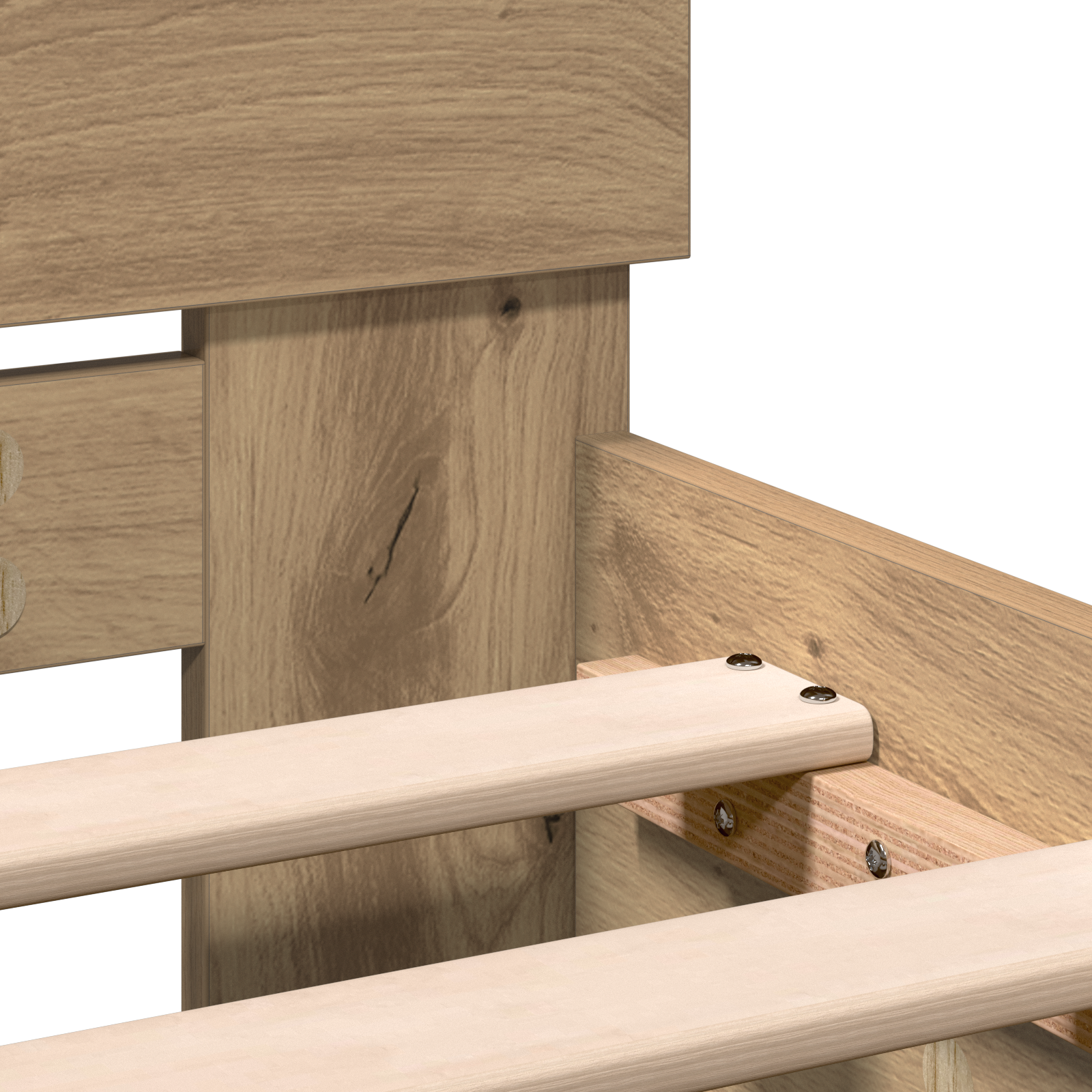 Sengestamme Artisan Eik 203 x 185 x 70 cm Konstruert tre