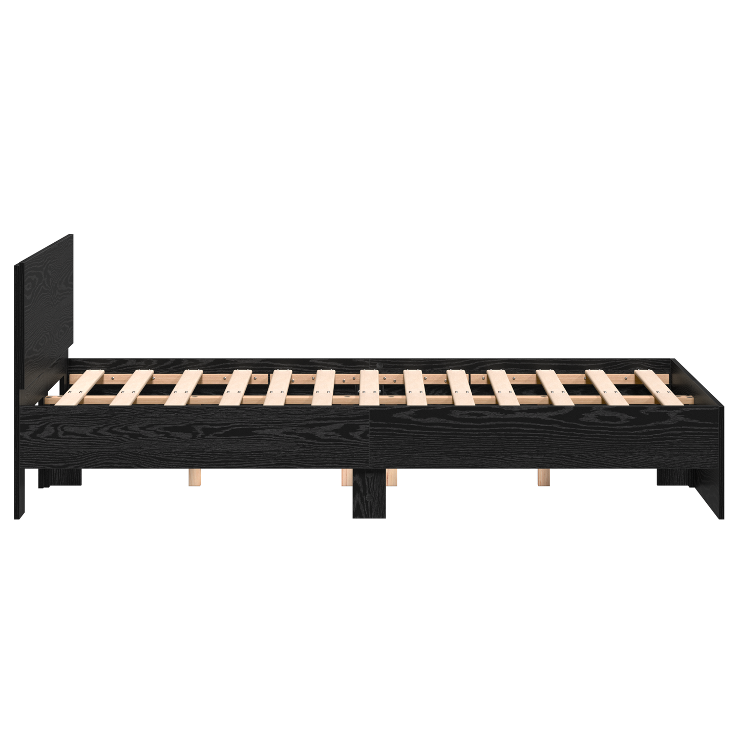 Sengestamme Svart Eik 193 x 125 x 70 cm Konstruert tre