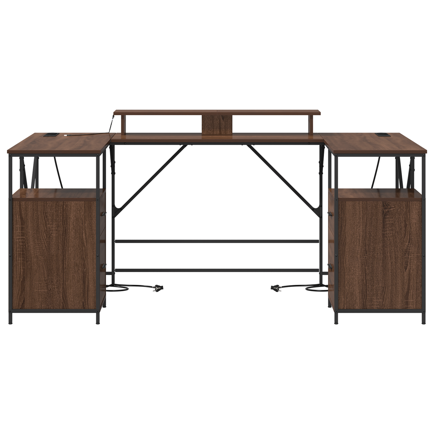 Skrivebord Brun Eik 182 x 101 x 87,5 cm Konstruert tre