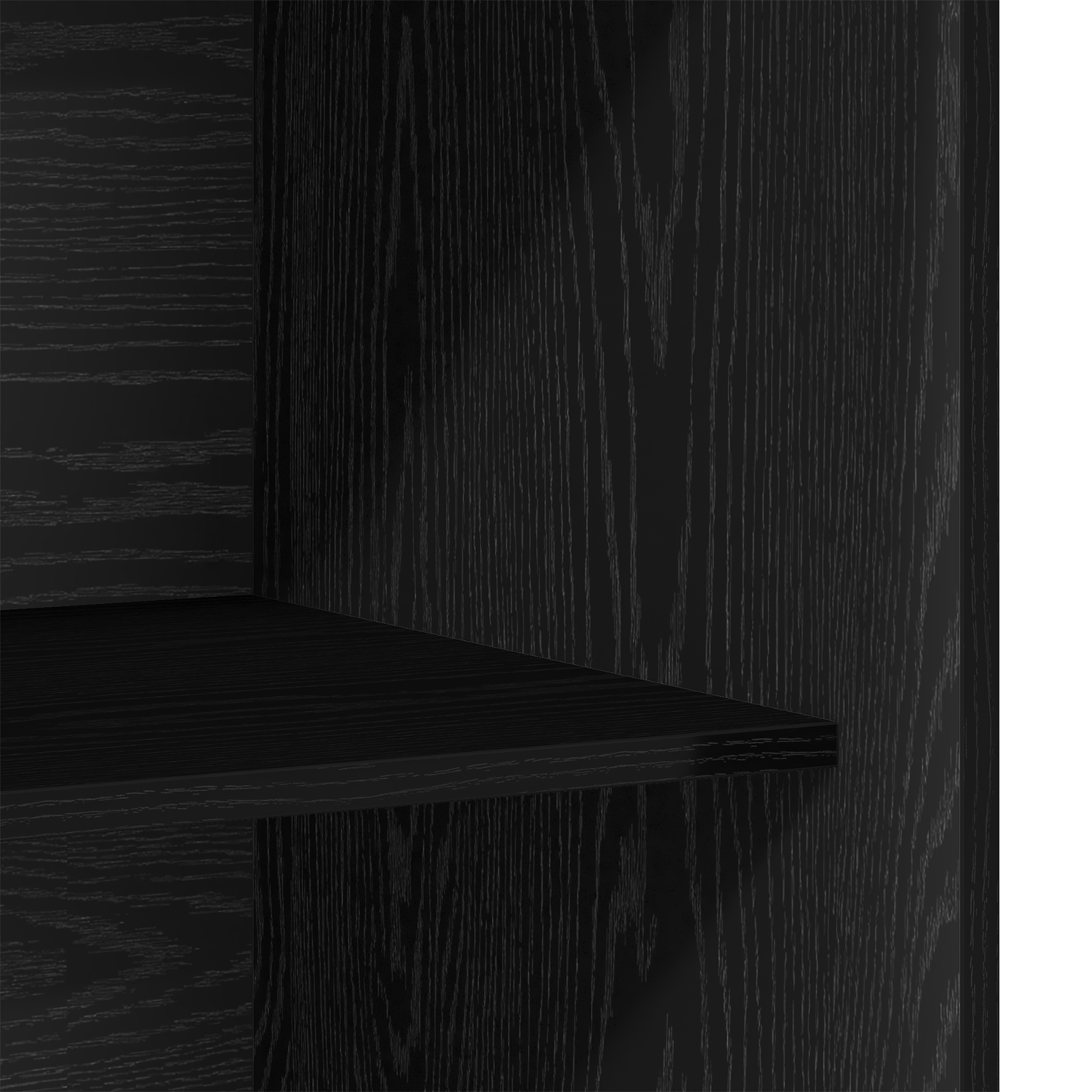 Garderobeskap Svart Eik 80 x 50 x 200 cm Konstruert tre