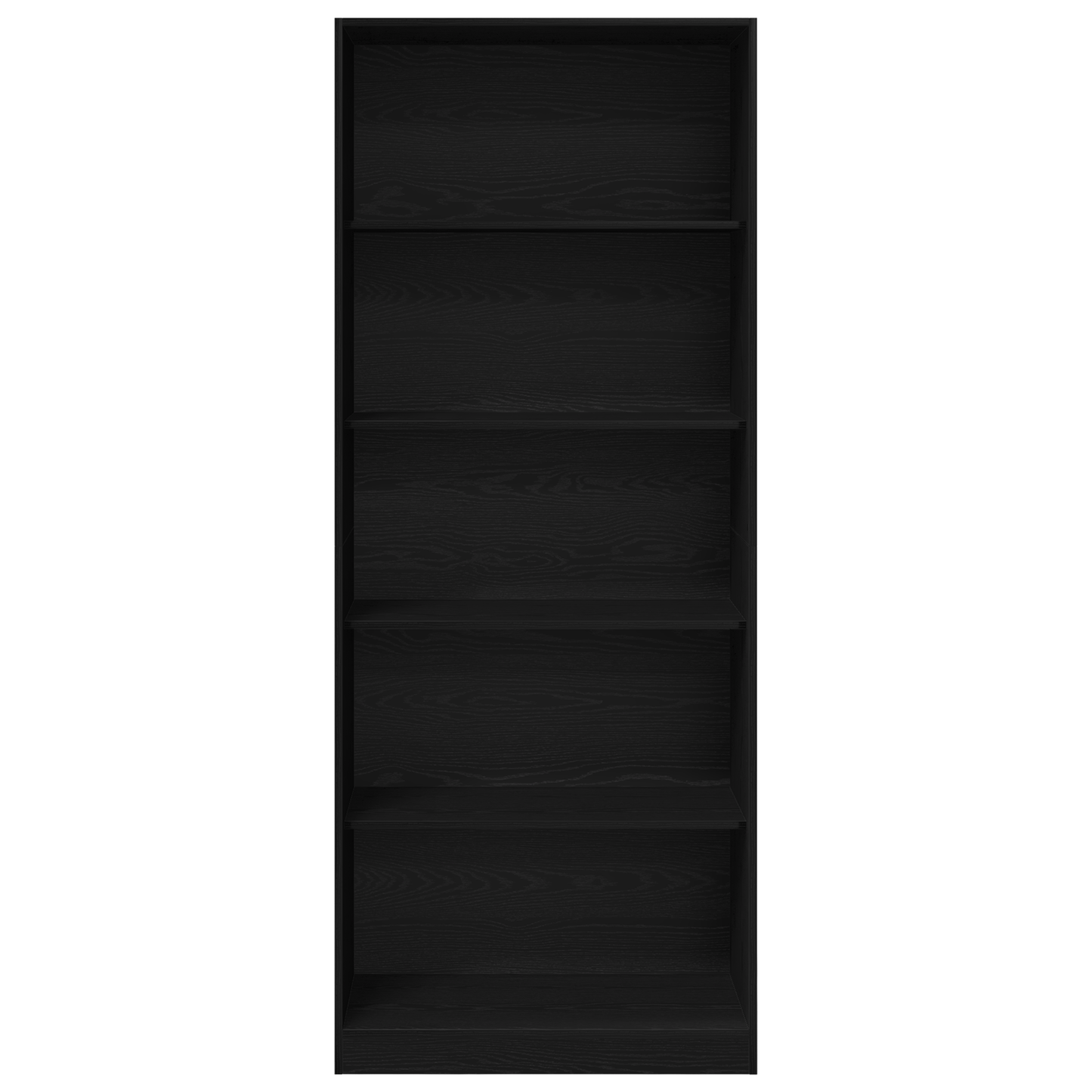 Garderobeskap Svart Eik 80 x 50 x 200 cm Konstruert tre