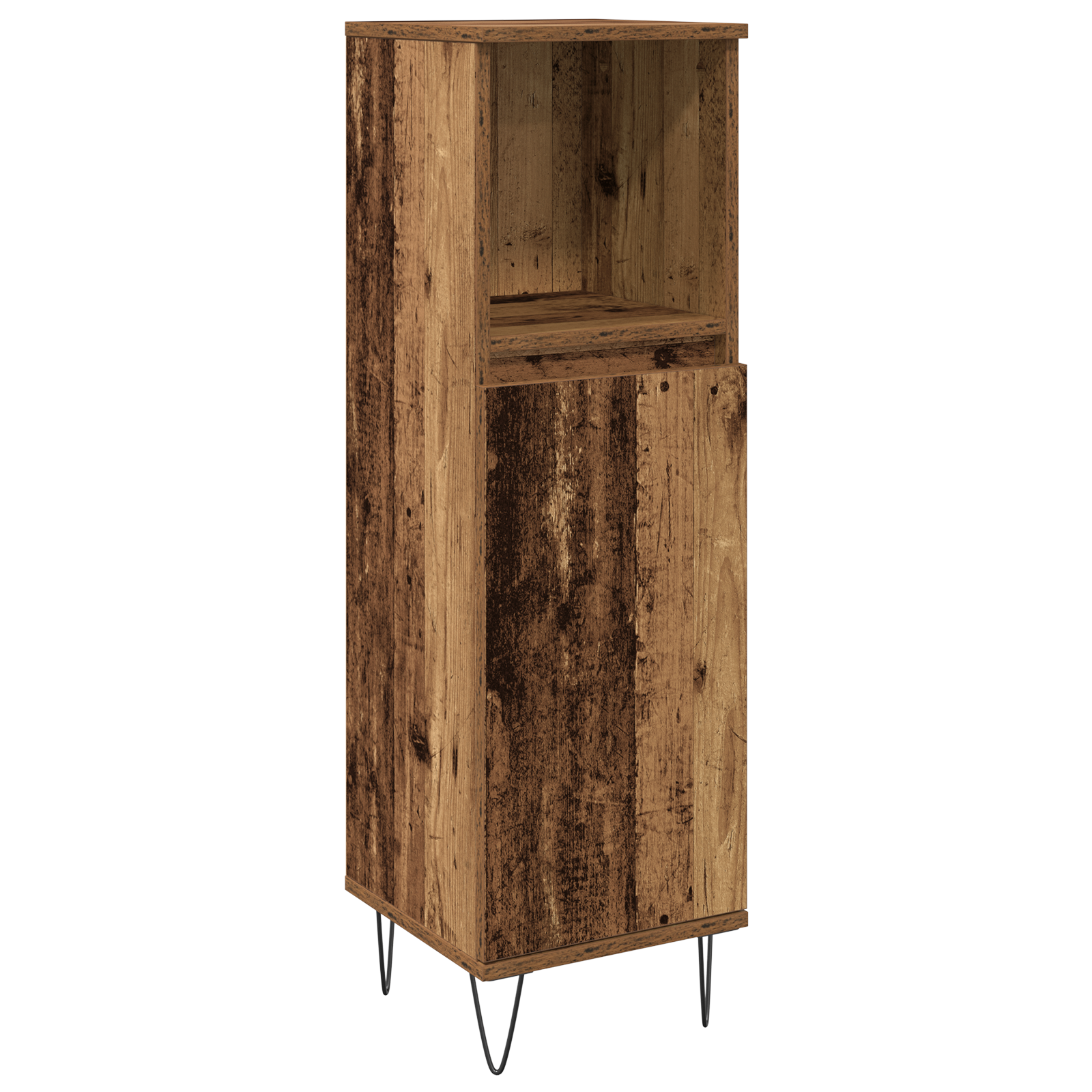 Møbelsett for bad med lagring 3 pcs Gamle tre 30 x 30 x 180 cm