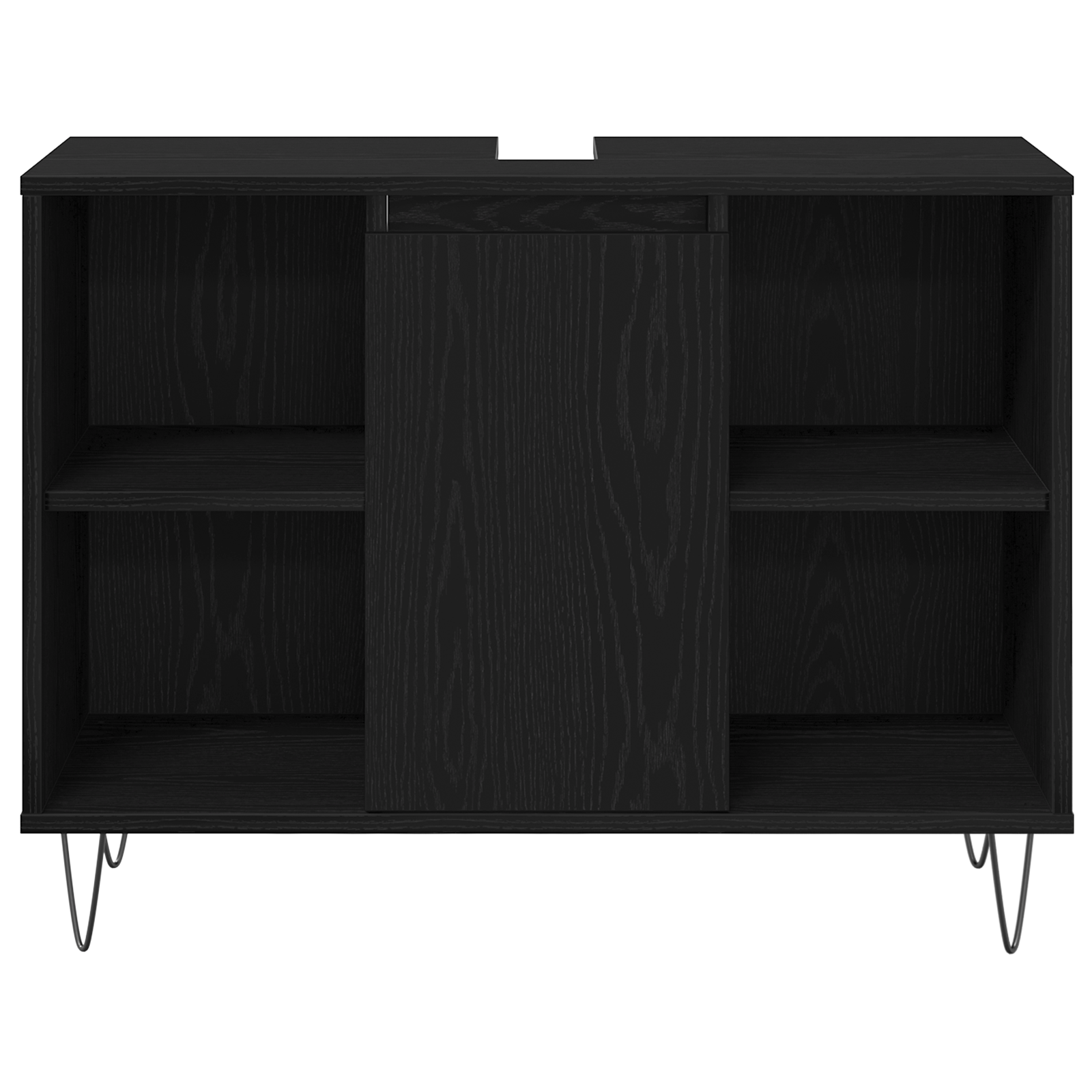 Møbelsett for bad med lagring 3 pcs Svart Eik 30 x 30 x 180 cm