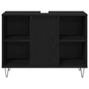 Møbelsett for bad med lagring 3 pcs Svart Eik 30 x 30 x 180 cm