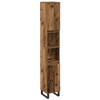 Baderomsinnredningssett med lagring 3 pcs Brun 30 x 30 x 180 cm