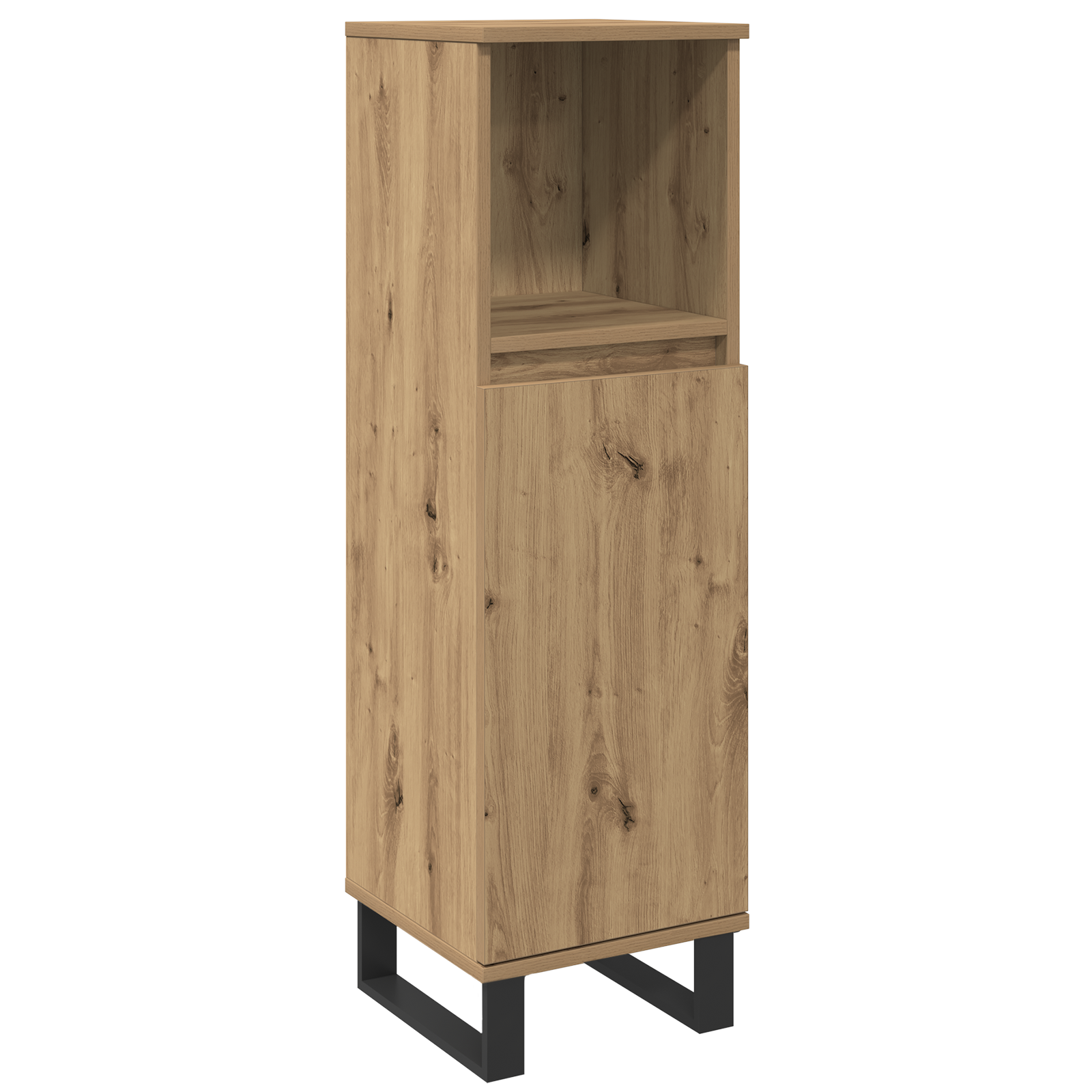 Baderomsinnredningssett med lagring 3 pcs Brun 30 x 30 x 180 cm