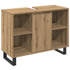 Baderomsinnredningssett med lagring 3 pcs Brun 30 x 30 x 180 cm