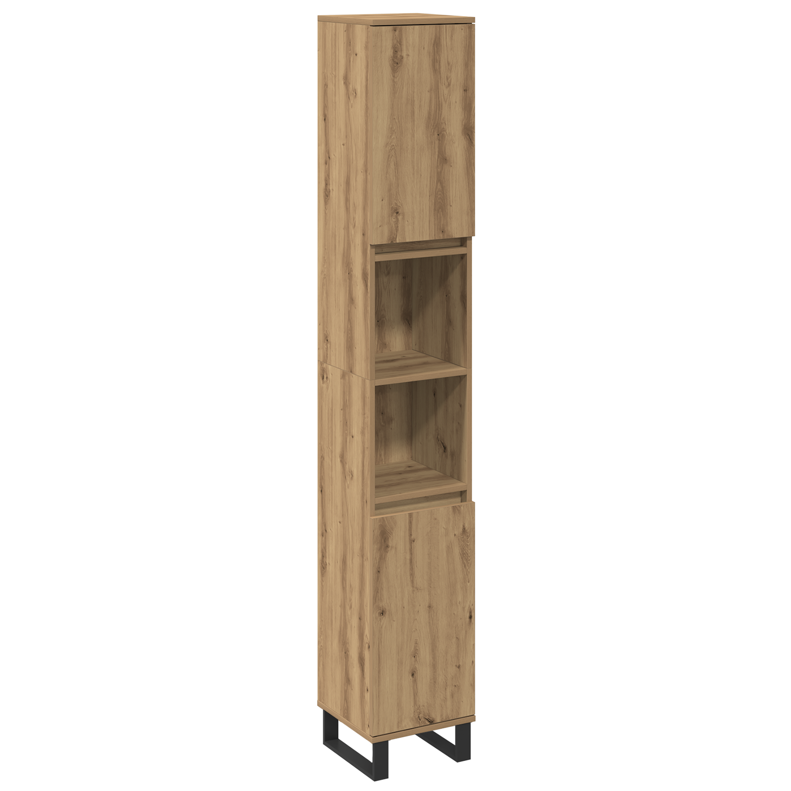 Baderomsinnredningssett med lagring 3 pcs Brun 30 x 30 x 180 cm