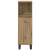 Baderomsinnredningssett med lagring 3 pcs Brun 30 x 30 x 180 cm