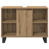 Baderomsinnredningssett med lagring 3 pcs Brun 30 x 30 x 180 cm