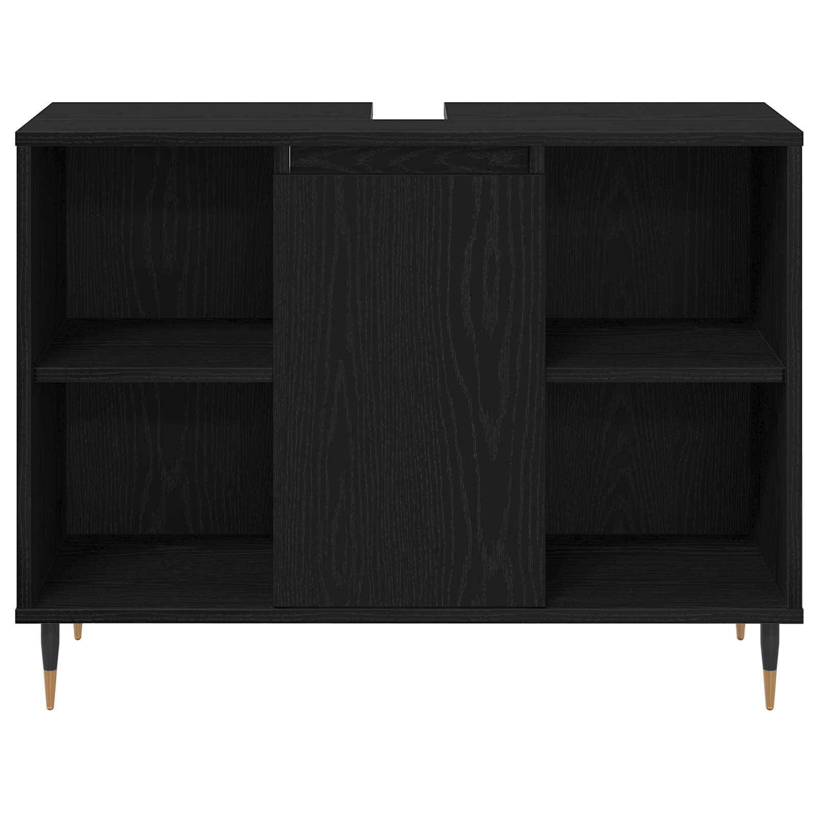Baderoms Møbelsett med lagring 3 pcs Svart Eik 30 x 30 x 180 cm