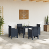 Hage Spisegruppe 5 pcs Antrasitt Polt rattan