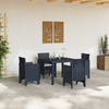 Hage Spisegruppe 5 pcs Antrasitt Polt rattan