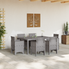Hage Spisegruppe 7 pcs Lysegrå Polt rattan