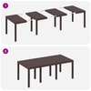 Hage Spisegruppe 9 pcs Brun Polt rattan