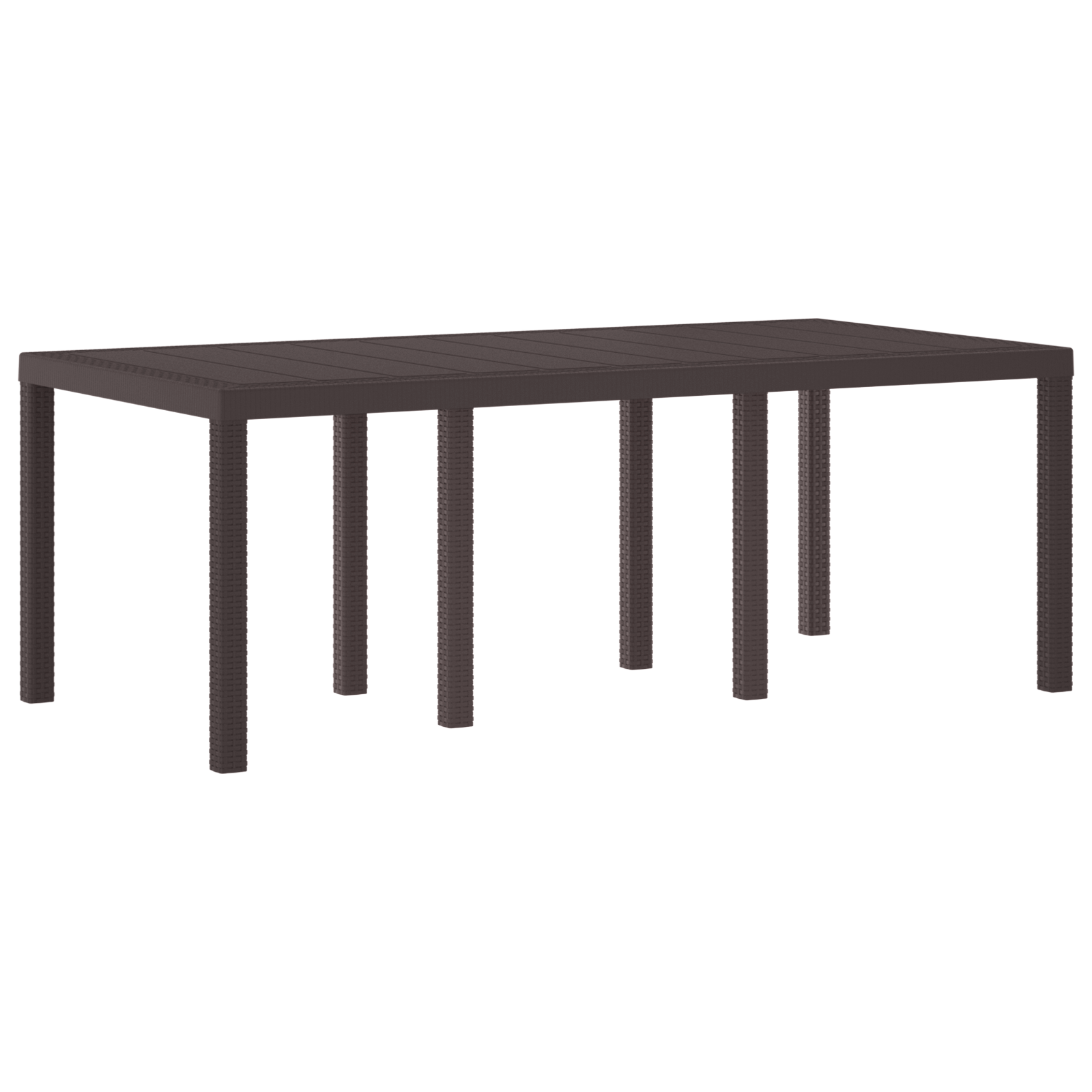 Hage Spisegruppe 9 pcs Brun Polt rattan