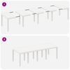 Hage Spisegruppe 11 pcs Hvit Polt rattan