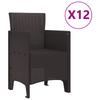 Hage Spisegruppe 13 pcs Brun Poly rattan