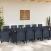 Hage Spisegruppe 15 pcs Antrasitt Polt rattan