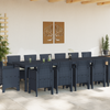 Hage Spisegruppe 15 pcs Antrasitt Polt rattan