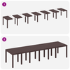 Hage Spisegruppe 15 pcs Brun Polt rattan