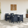 Hage Spisegruppe 5 pcs Antrasitt Polt rattan