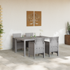 Hage Spisegruppe 5 pcs Lysegrå Polt rattan