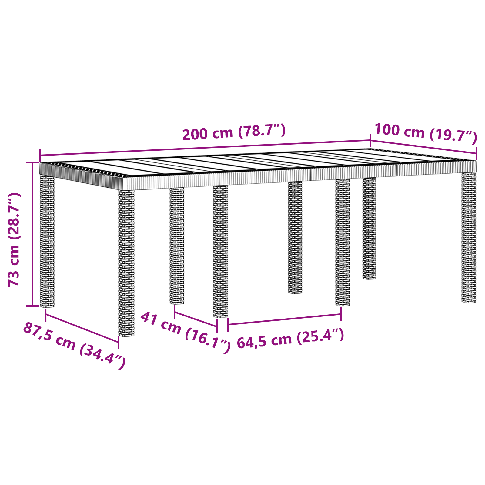 Hage Spisegruppe 7 pcs Antrasitt Polt rattan