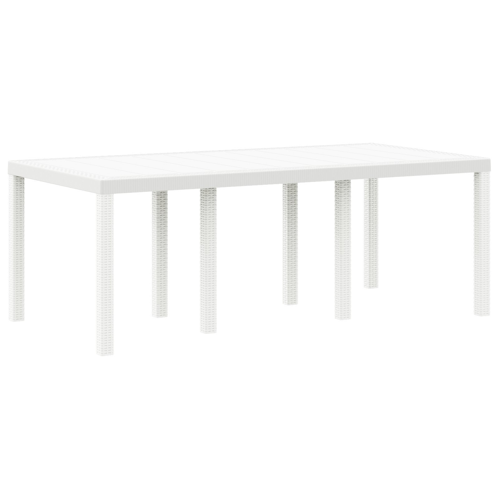 Hage Spisegruppe 7 pcs Hvit Polt rattan