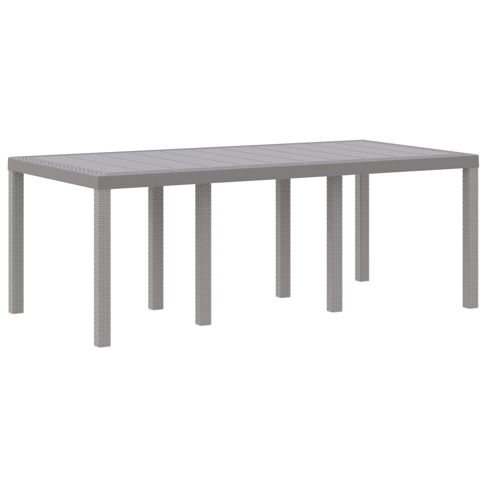 Hage Spisegruppe 7 pcs Lysegrå Polt rattan