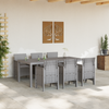 Hage Spisegruppe 7 pcs Lysegrå Polt rattan