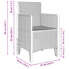 Hage Spisegruppe 13 pcs Hvit Polt rattan