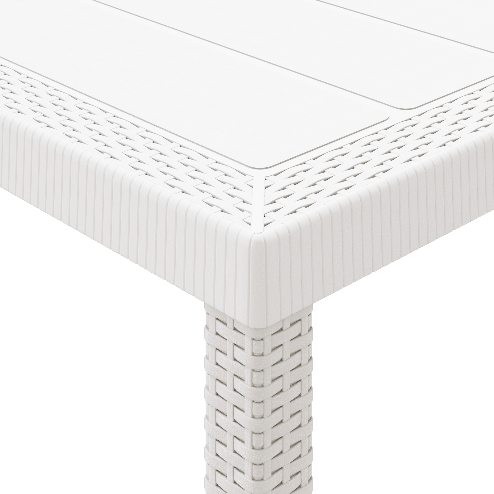 Hage Spisegruppe 13 pcs Hvit Polt rattan